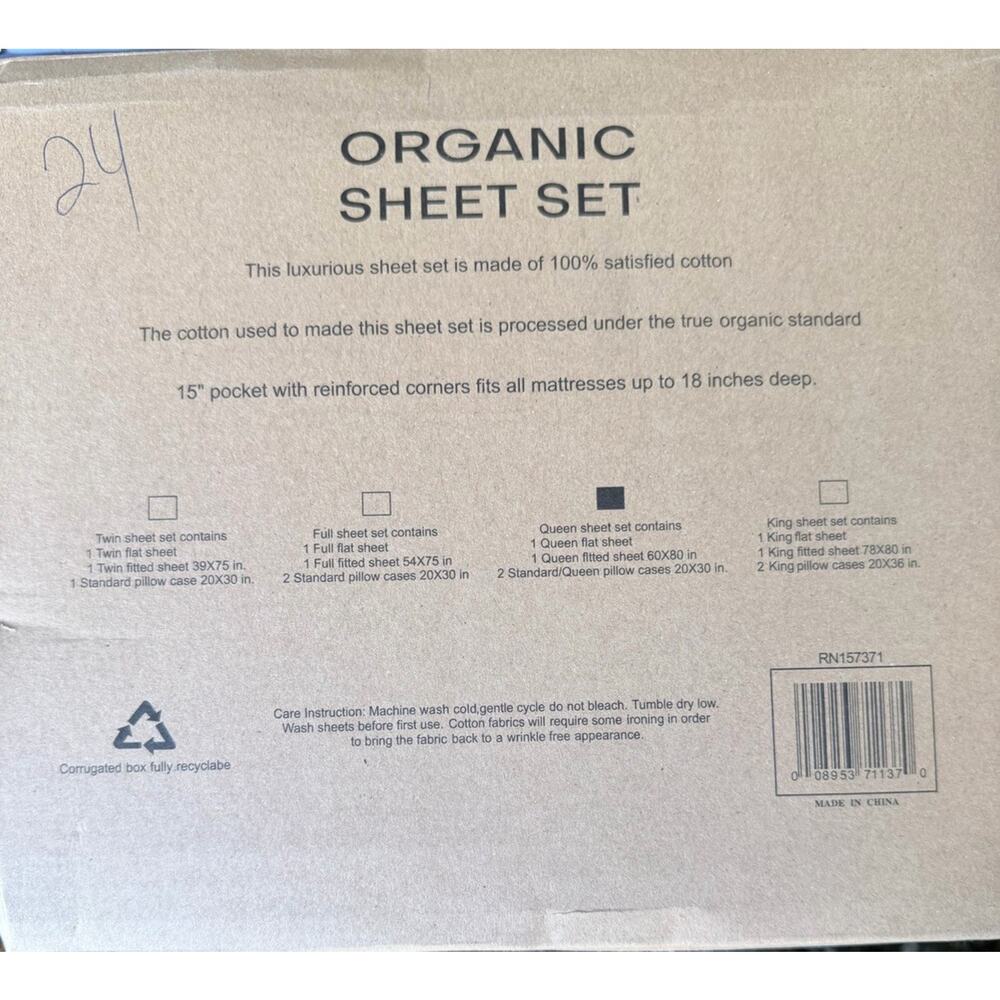 Tree, Organic Queen, Size, Pink Bedsheets, 100% Satisfied, Cotton New - Picture 2 of 2